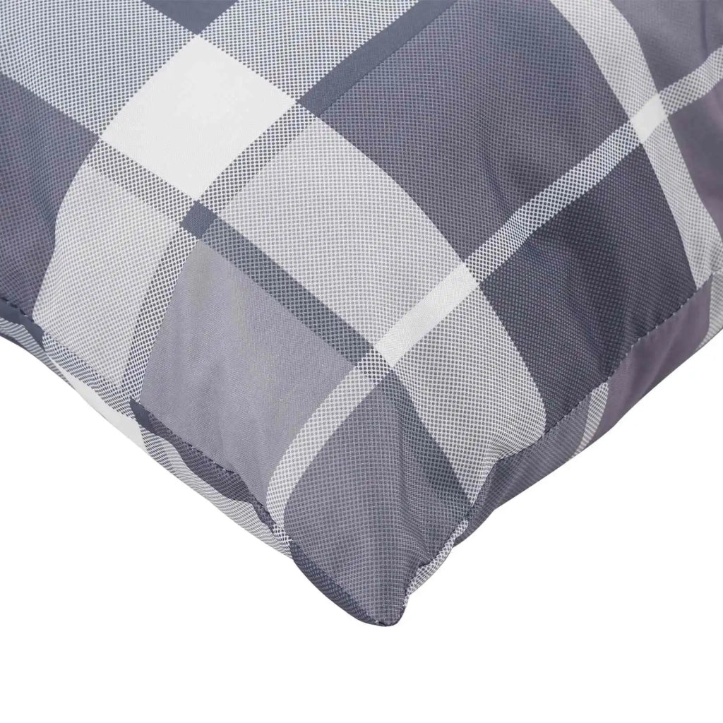 Cuscino da Esterno 4 pz | Cuscini per sedie Grigio a quadri 60 x 60 cm Tessuto
