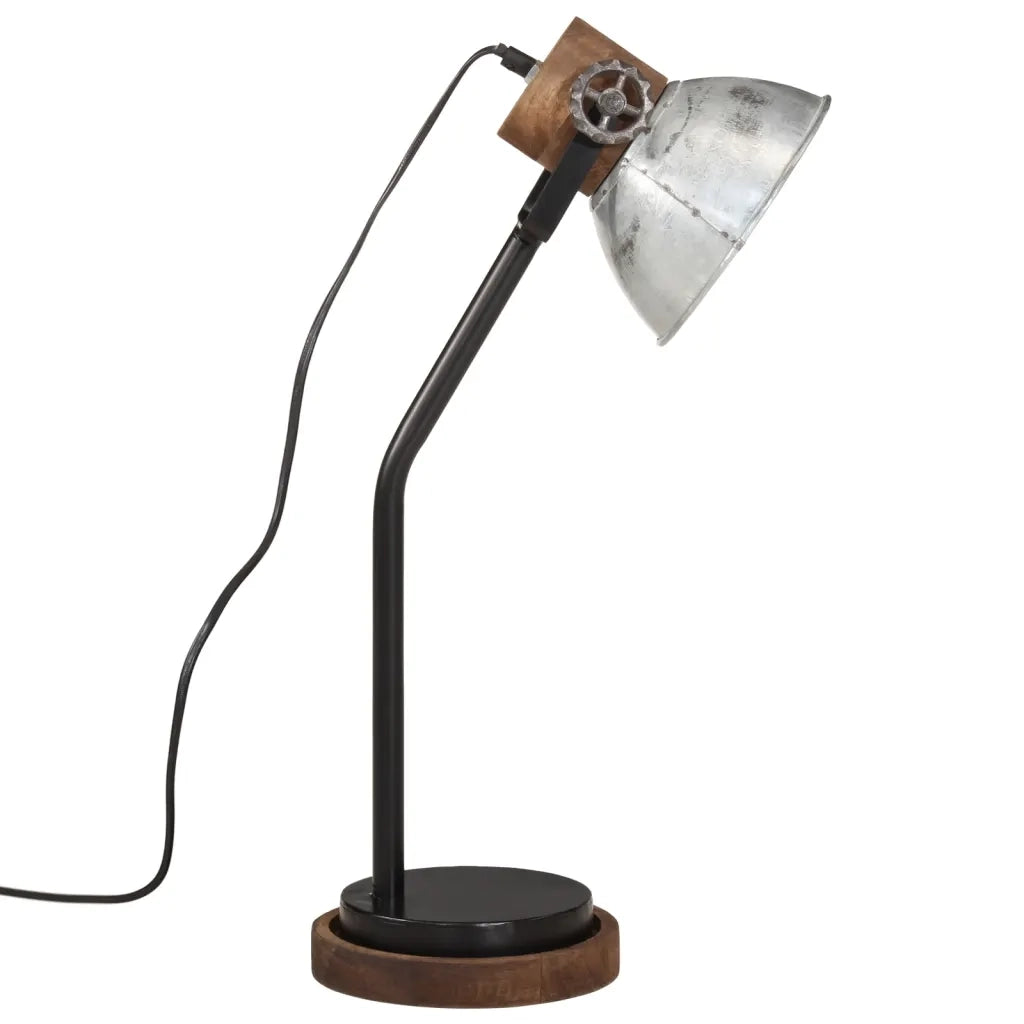 Lampada da Scrivania 25 W Argento Vintage 18x18x60 cm E27 371949