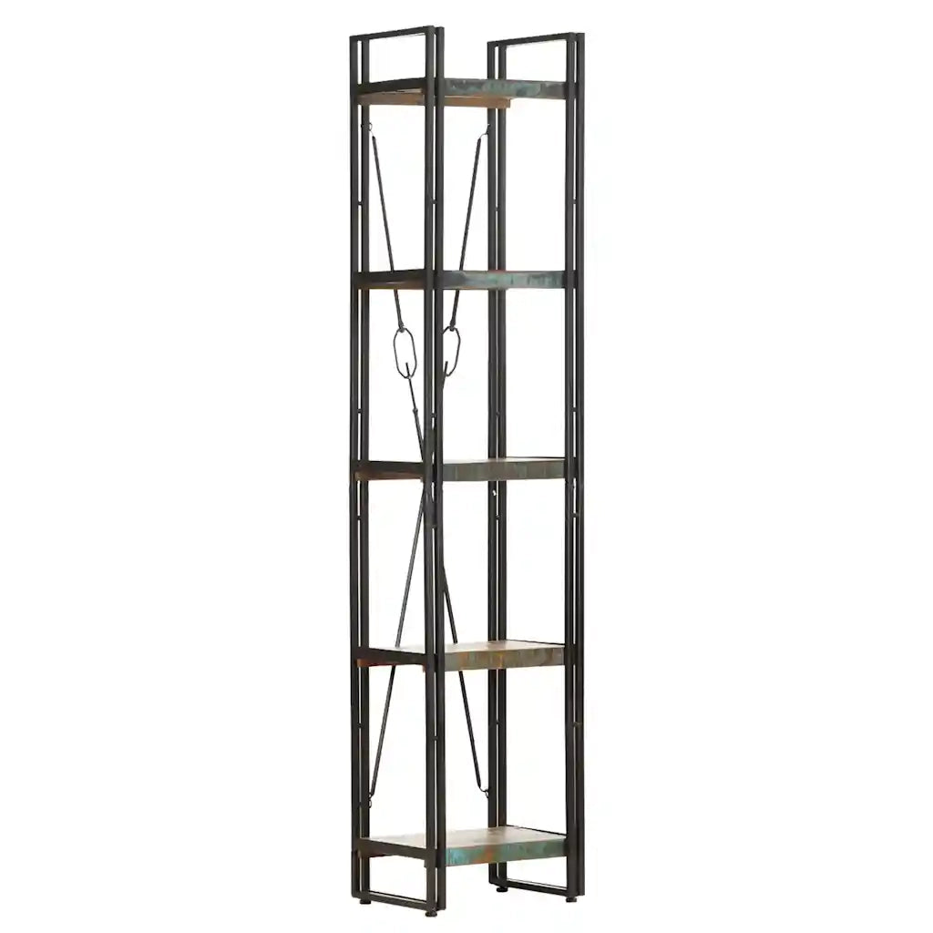 Libreria a 5 Ripiani 40x30x180cm in Massello di Recupero 320629