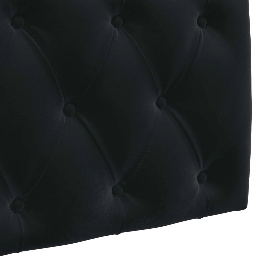 Testiera sospesa Con luce LED Nero Velluto