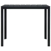 Tavolino da Salotto Nero 78x78x74 cm HDPE Aspetto Legno 47882