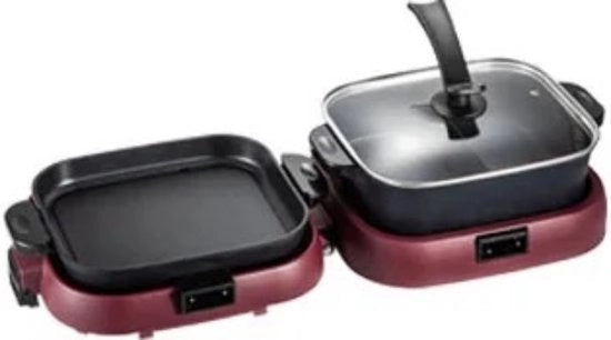 Piatto elettrico per party - Piatto elettrico multiplo - BBQ elettrico - Piatto elettrico per hotpot - Piatto elettrico per hapjes - Piatto elettrico opvouwbaar