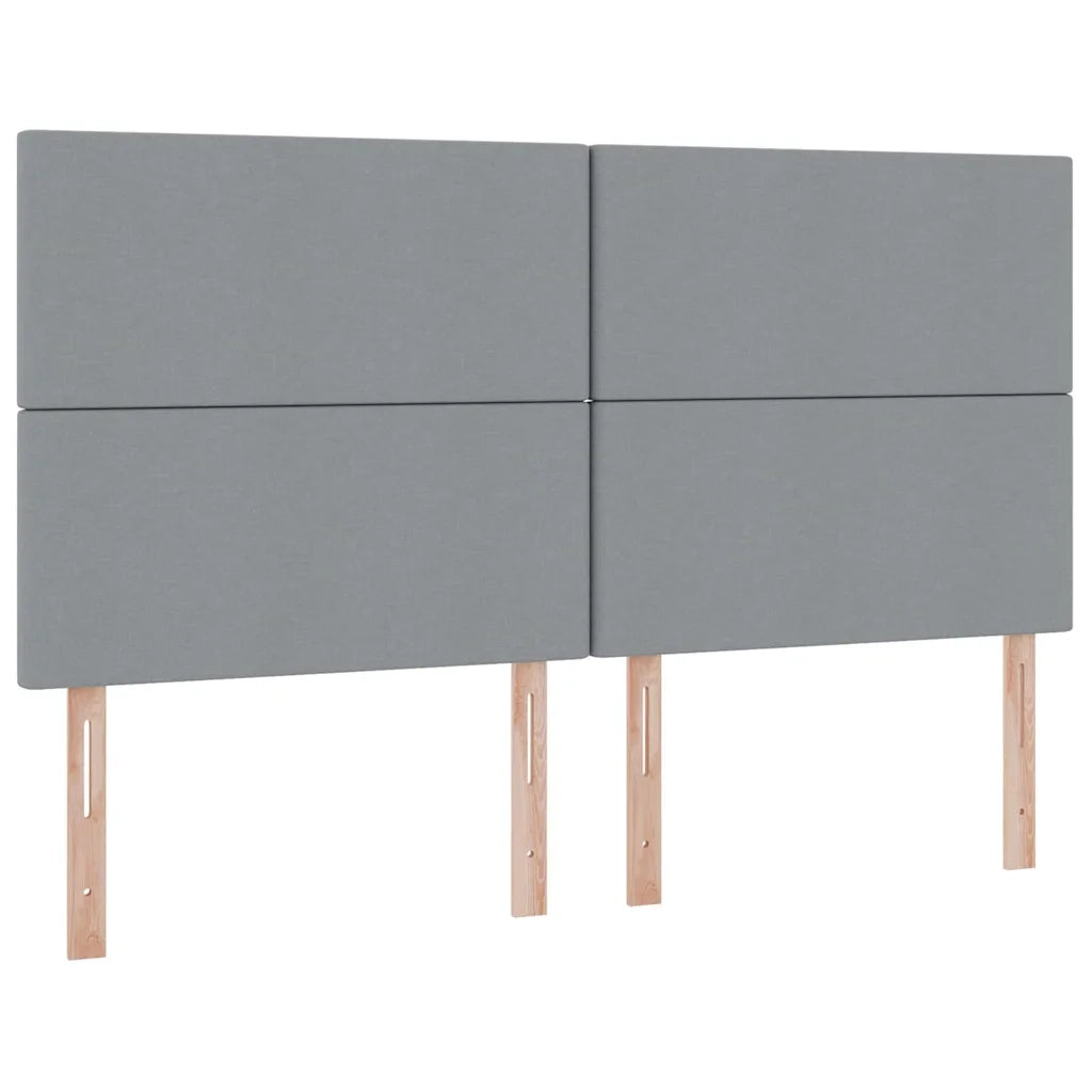 Letto con strisce LED Grigio chiaro 180 x 200 cm Tessuto 3372821