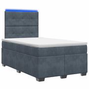 Letto box spring con materasso Grigio Scuro 120 x 190 cm 3455067