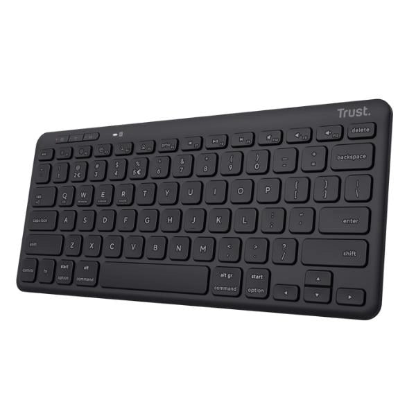 Trust lyra tastiera universale rf senza fili + bluetooth qwerty italiano nero - 24708