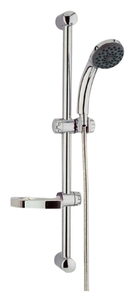 4pz saliscendi cm.60 diametro 25 classico con portasapone .cromo s758 cod:ferx.23264