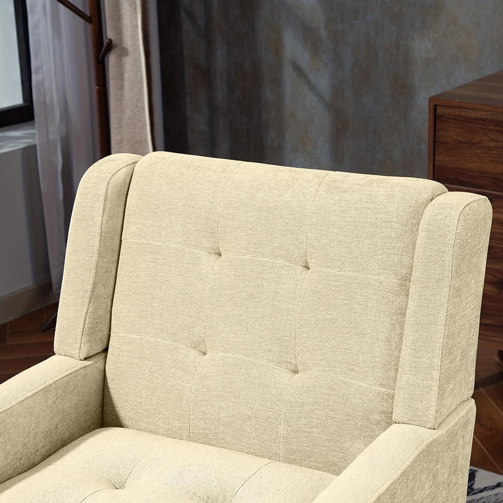 Poltrona imbottita in pelle scamosciata - Xylo - Mid-century, schiuma ad alta densit¨¤, piedi in legno massello