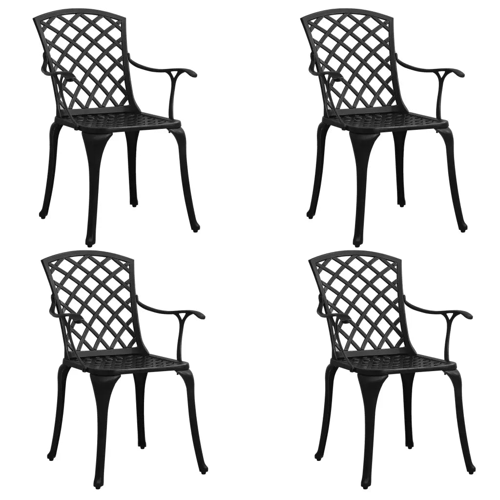 Set da Bistrot 5 pz in Alluminio Pressofuso Nero cod mxl 37788