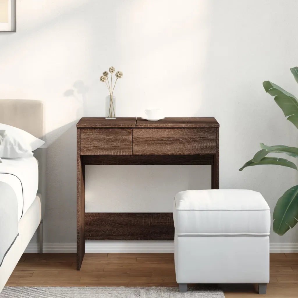 Toeletta con Specchio Rovere Marrone 73x46,5x120 cm 848226