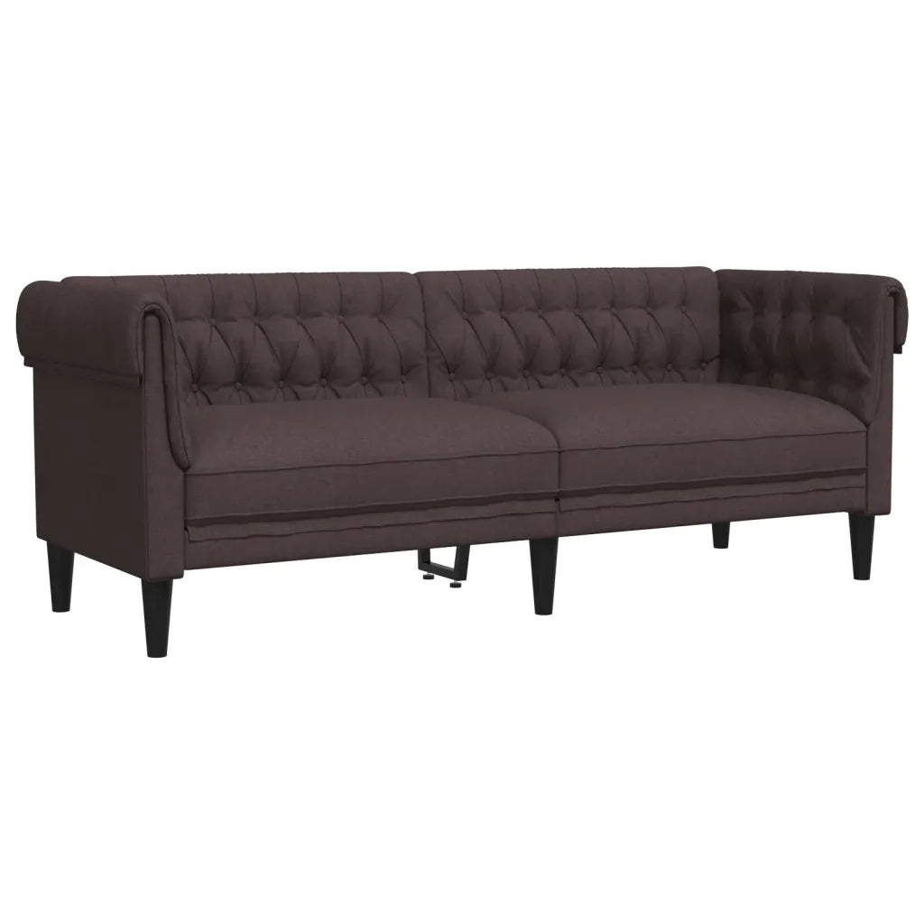 Set di Divani 2 pz Marrone Scuro in Tessuto 3209203