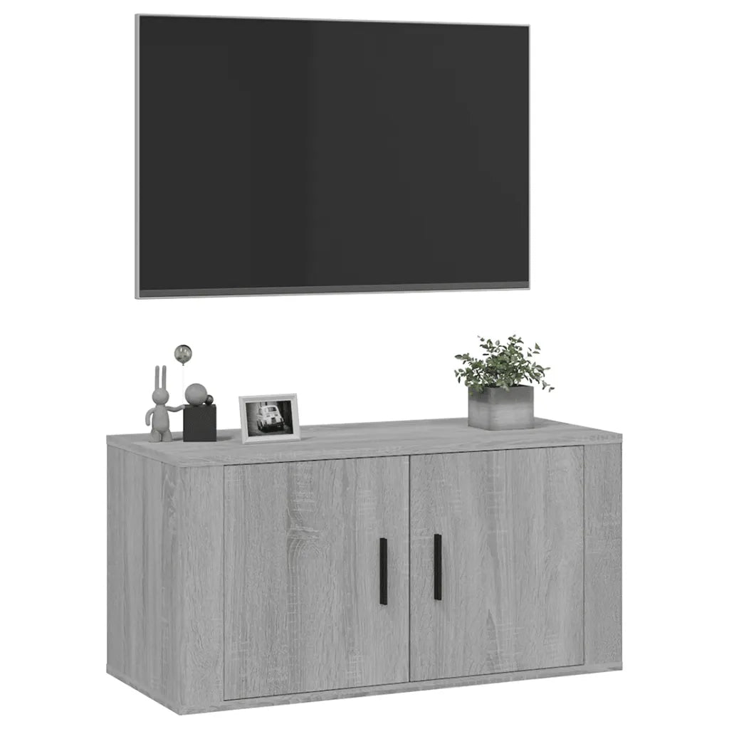 Mobile TV a Parete | Armadietto TV | Mobile Porta TV grigio sonoma 80x34,5x40 cm