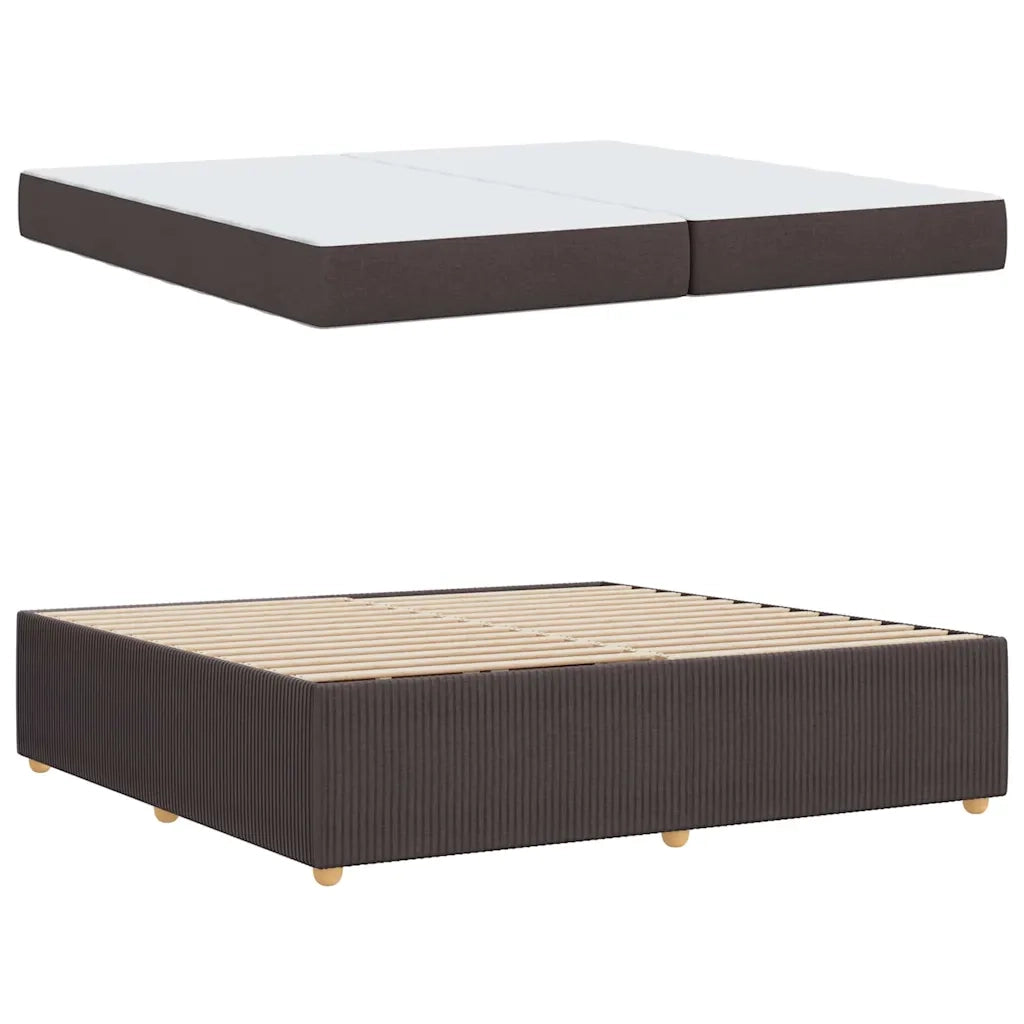 Struttura del letto Marrone Scuro 200 x 200 cm Tessuto 3398434