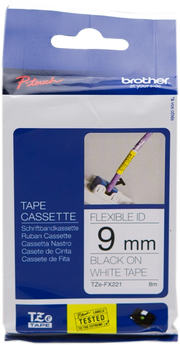 Brother TZE-FX221 nastro per etichettatrice Nero su bianco
