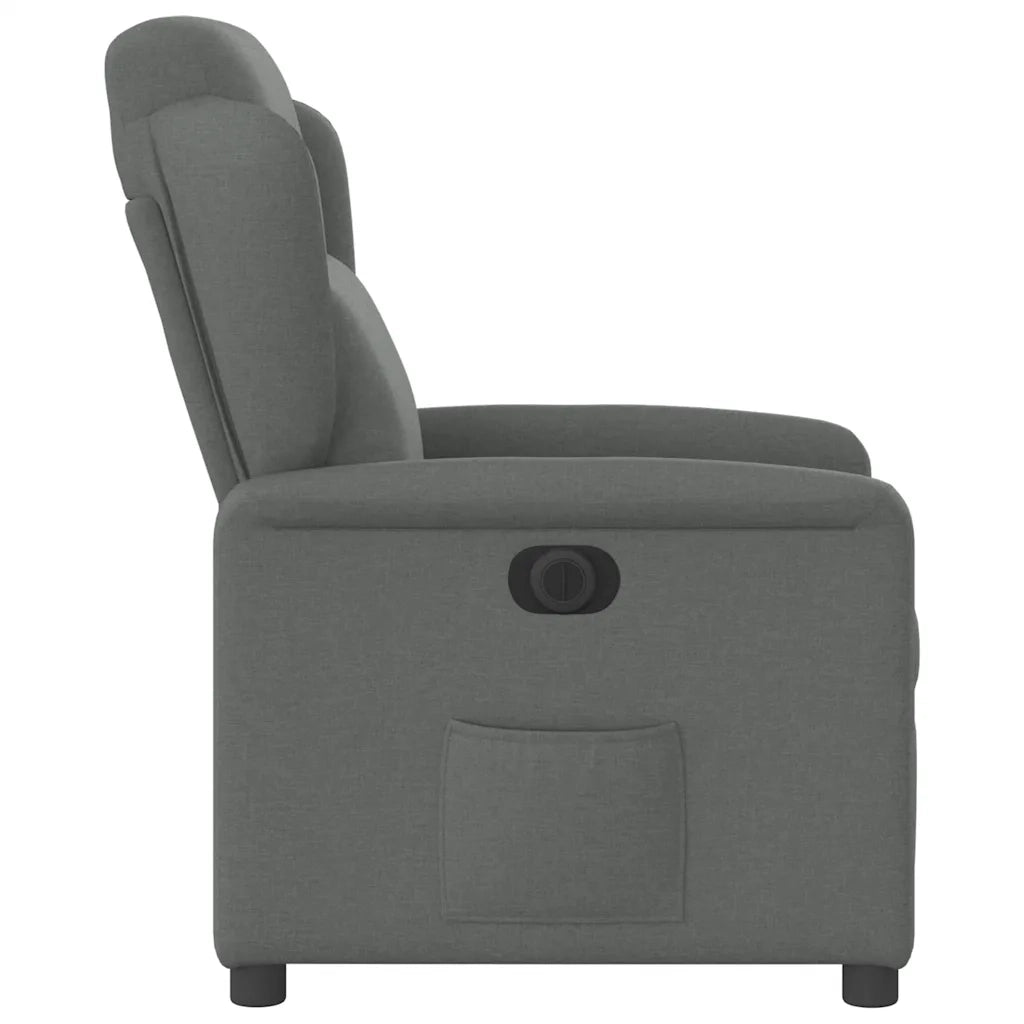 vidaXL Poltrona Elettrica Reclinabile Grigio Scuro in Tessuto