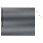 Tendaggi a Veneziana | Tenda a lamelle Grigio scuro 130 x 160 cm Alluminio