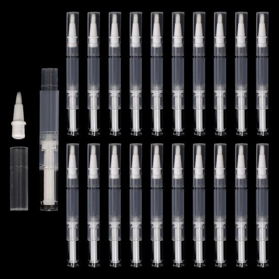 20 pezzi 3 ml lapparelli di smalto per unghie con applicatore a spazzola per mascara e pennello con punta impermeabile - adatto per la cura delle mani e degli occhi