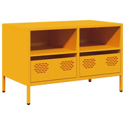 Mobile TV | Armadietto TV | Mobile Porta TV Giallo Senape 68x39x43,5cm Acciaio Laminato a Freddo
