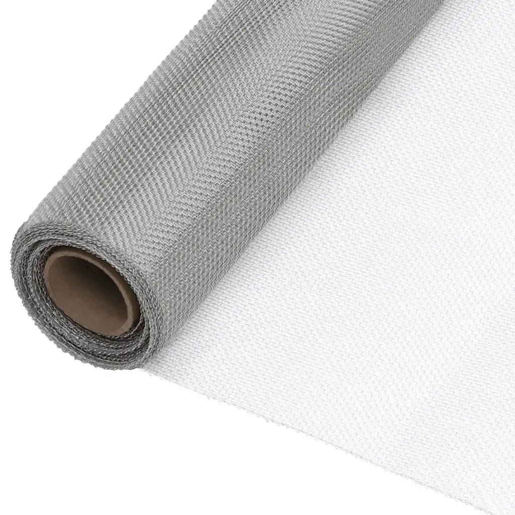 Recinzione in Rete in Acciaio Inossidabile 60x1000 cm Argento 150890