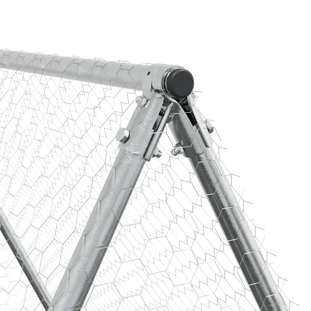Gabbia per Polli Argento 200x100x190 cm in Acciaio Zincato 172550