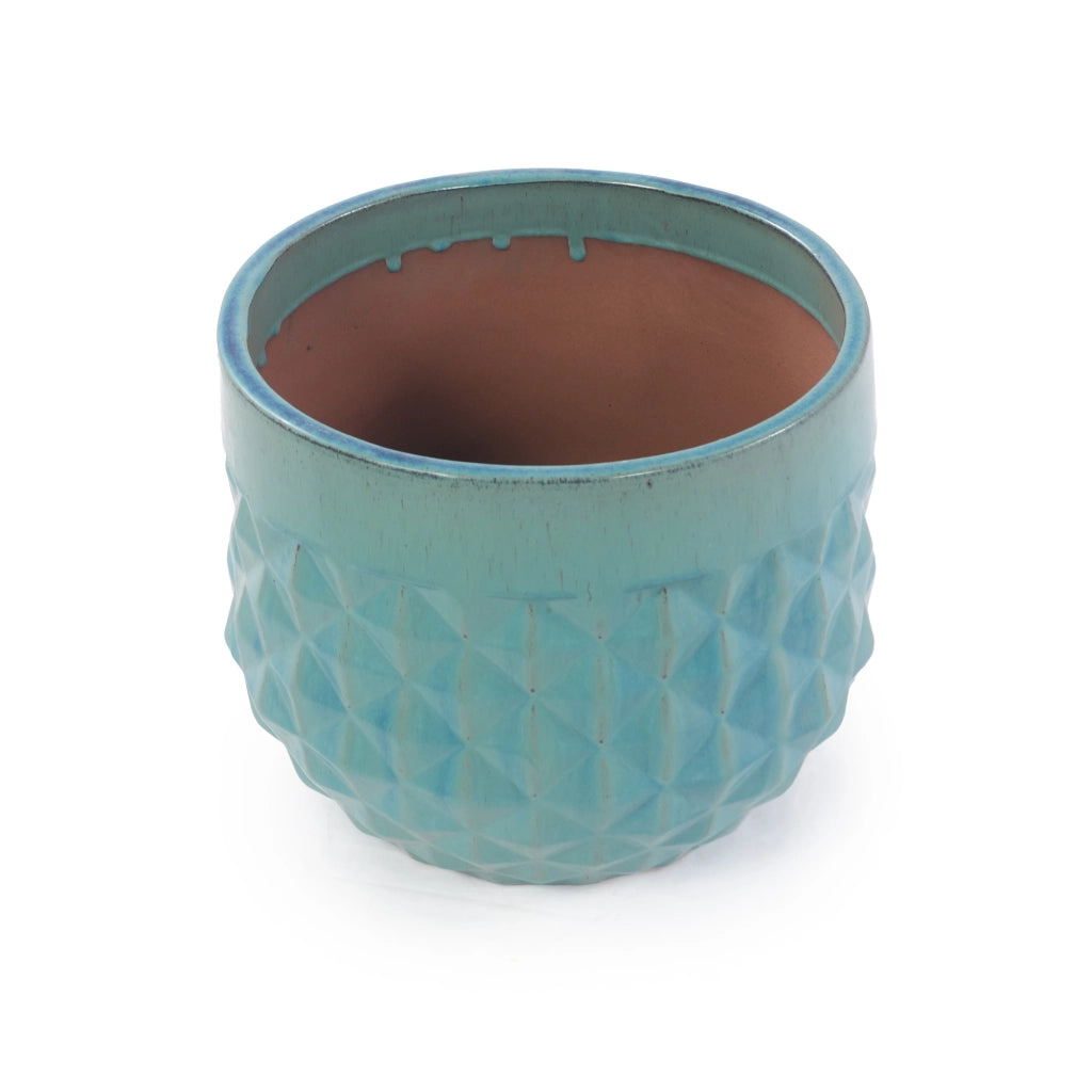 VASO Set da 3 pezzi in ceramica Ø36/29,5/21,5 cm blu turchese