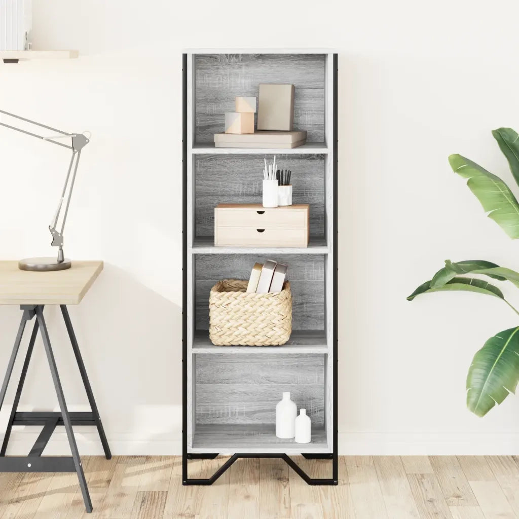 Libreria Grigio Sonoma 50x31x137,5 cm in Truciolato 848612