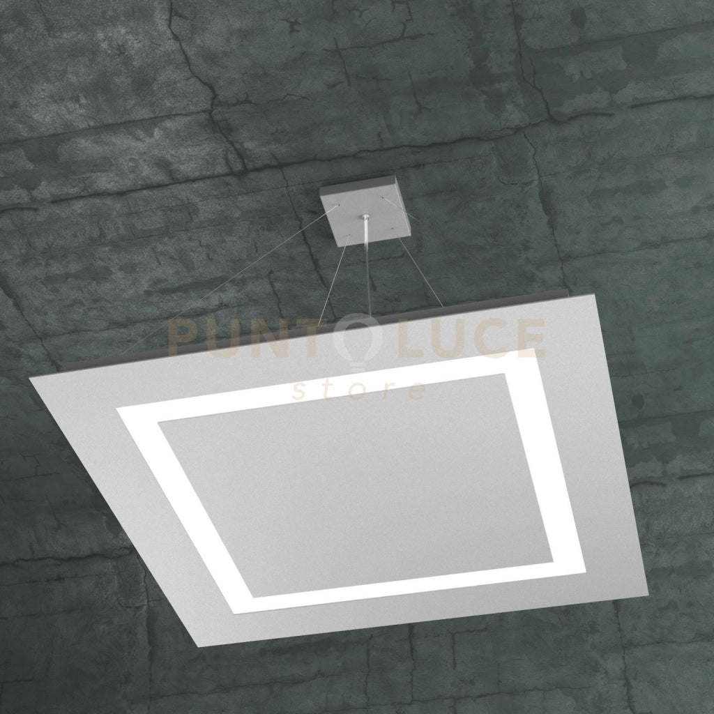 CARPET SOSPENSIONE 70X70 4+2 LUCI BIEMISSIONE GRIGIO 1137-S70+2-GR