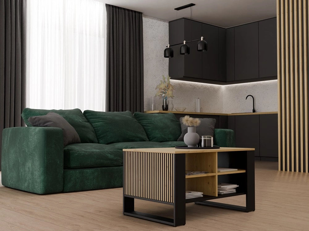 Tavolino modern 4p slim rovere artisan nero