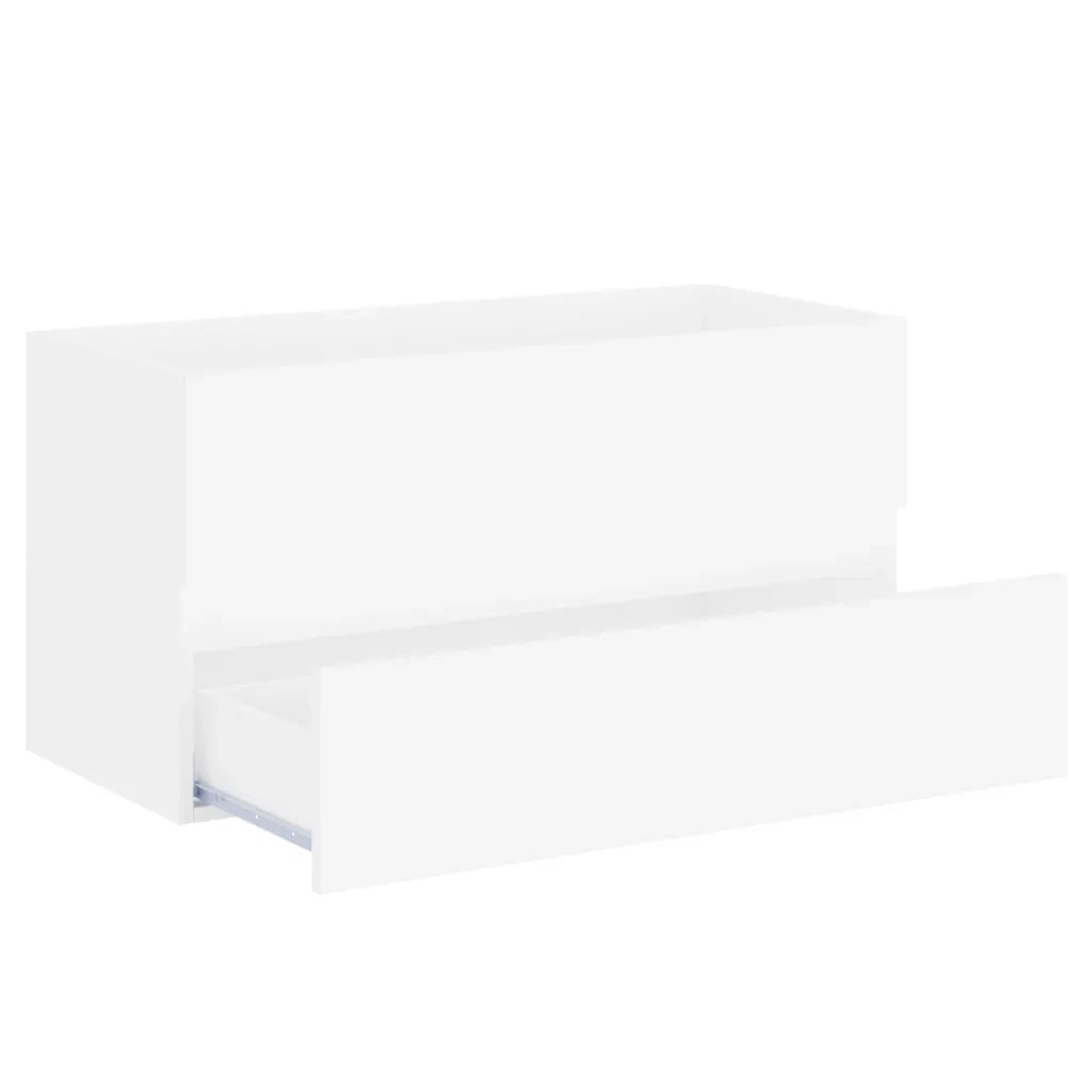 Mobile con Lavabo Integrato Bianco in Legno Multistrato 3071558