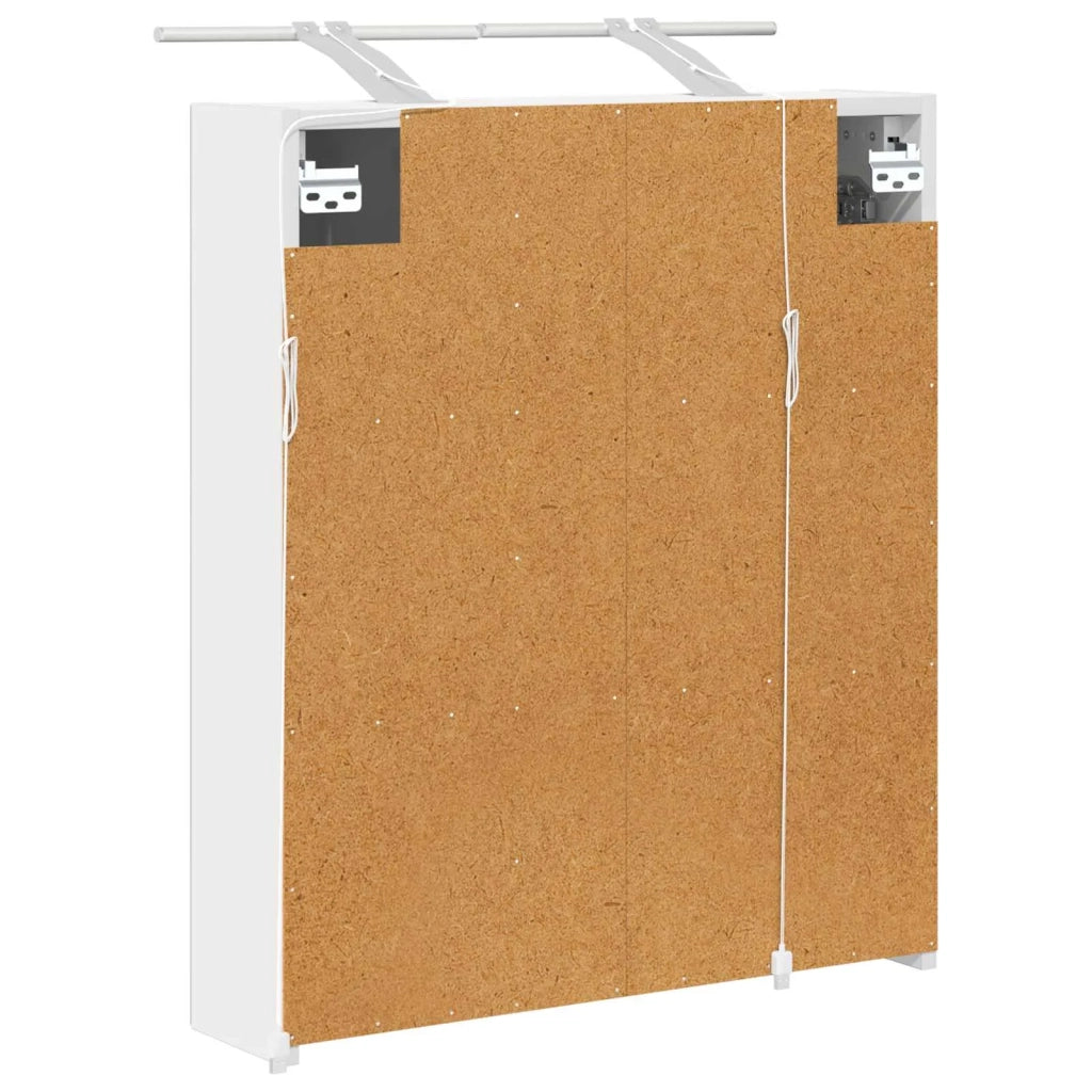 Mobiletto per specchio da bagno Bianco 60 x 14,5 x 70 cm