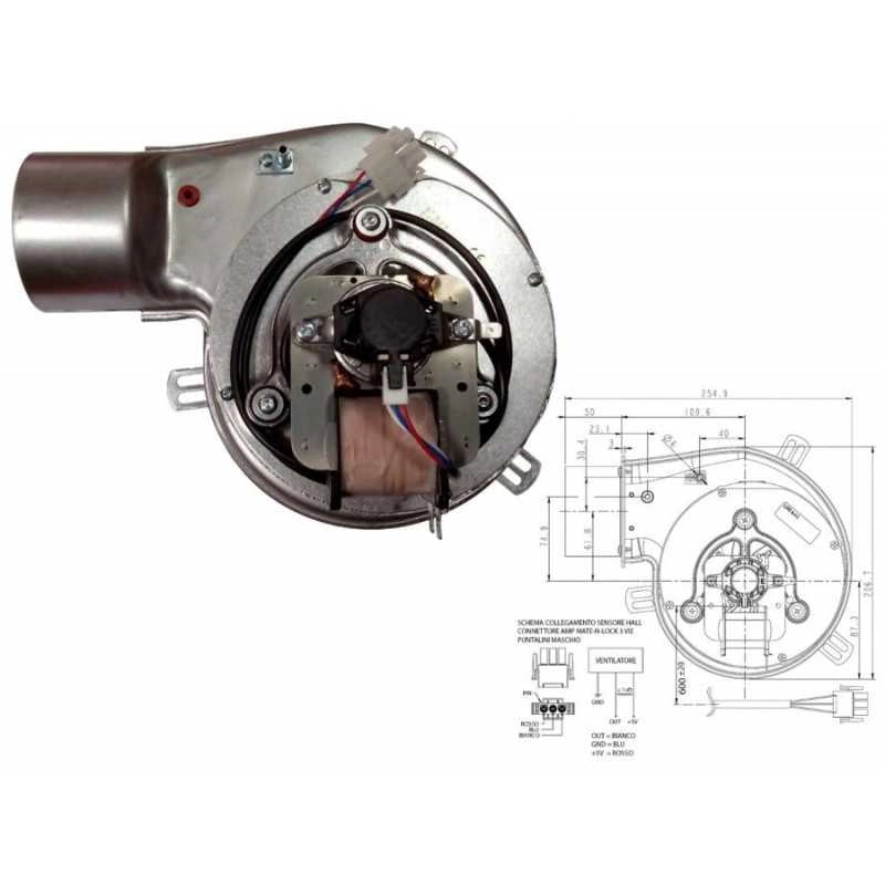 ESTRATTORE DI FUMI 35W PL21 80mm Stufa a Pellet Nordica Montegrappa SIDEROS - UNIVERSALE