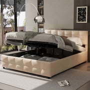 letto imbottito velluto olandese beige 180 x 200 cm