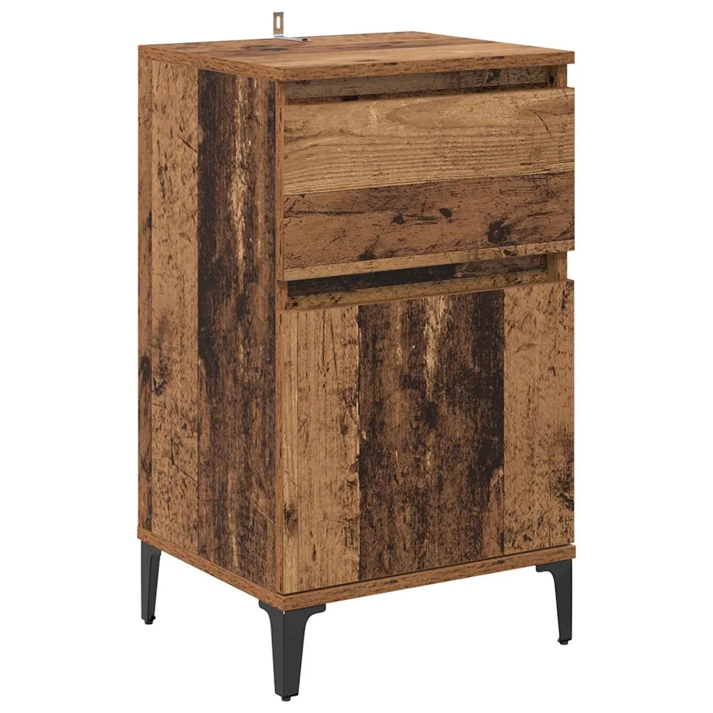 Armadio da Notte con cassetto Legno vecchio 40 x 35 x 70 cm