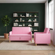 Set di Divani con Storage 2 pz Rosa Poliestere 3429160