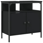 Mobile Lavabo | Armadio Lavabo Bagno Nero 60x30x60 cm in Legno Multistrato
