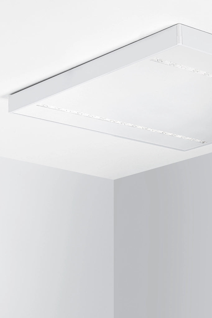 Pannello LED OPTIKA 26W 3000K CRI90 UGR19 - Struttura in Acciaio Bianco, Ottiche PMMA ad Alta Efficienza, Installazione Modulare - Rossini Group