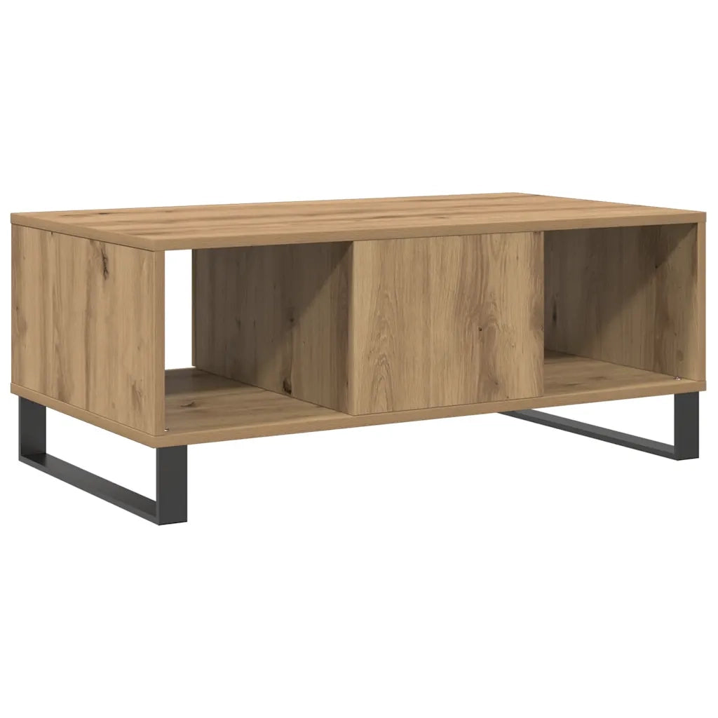 vidaXL Tavolino da Salotto Rovere Artigianale 90x50x36,5 cm Truciolato