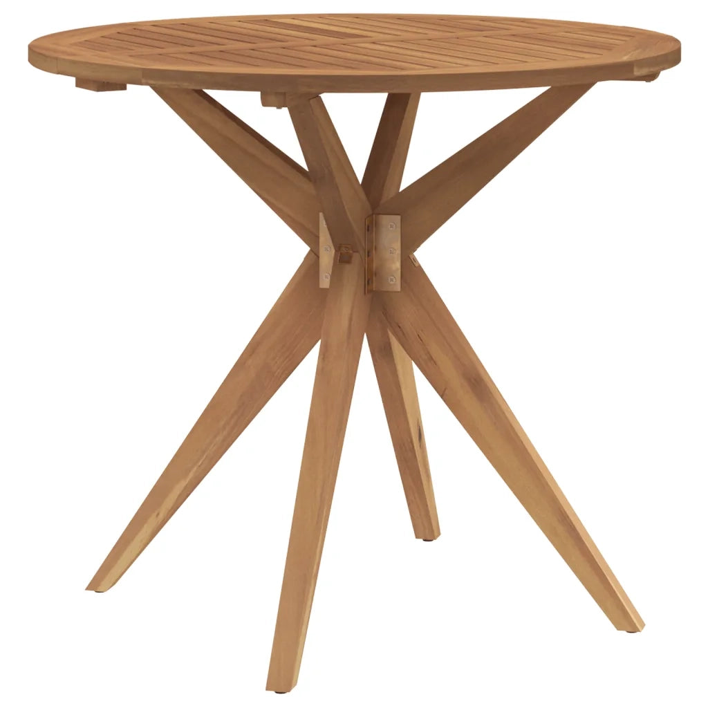 Tavolo da Giardino Rotondo Ø85x75cm in Legno Massello di Acacia 367834