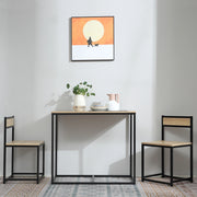 Tavolo e 2 sedie 90x47x76 cm rovere chiaro salvaspazio, 2 persone