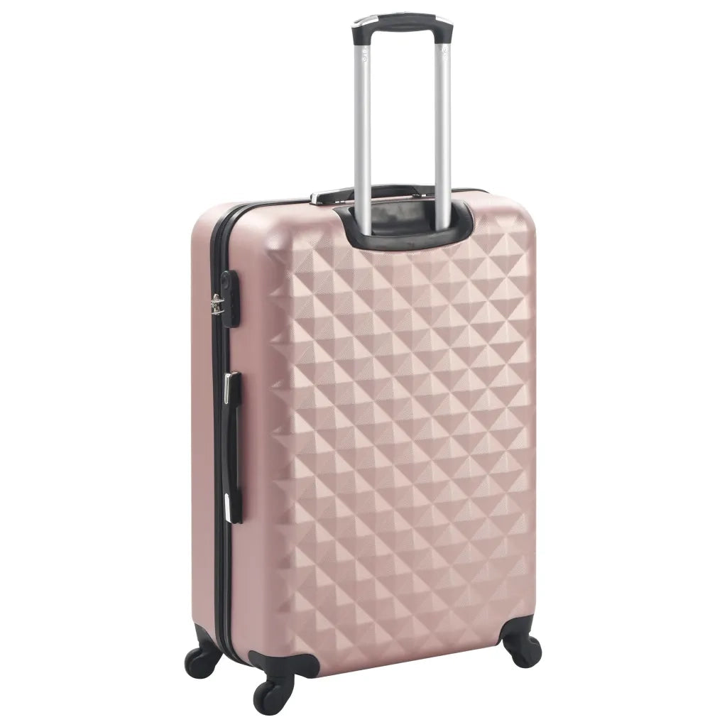 Set Trolley a Custodia Rigida 3 pz Oro Rosa in ABS cod mxl 54224