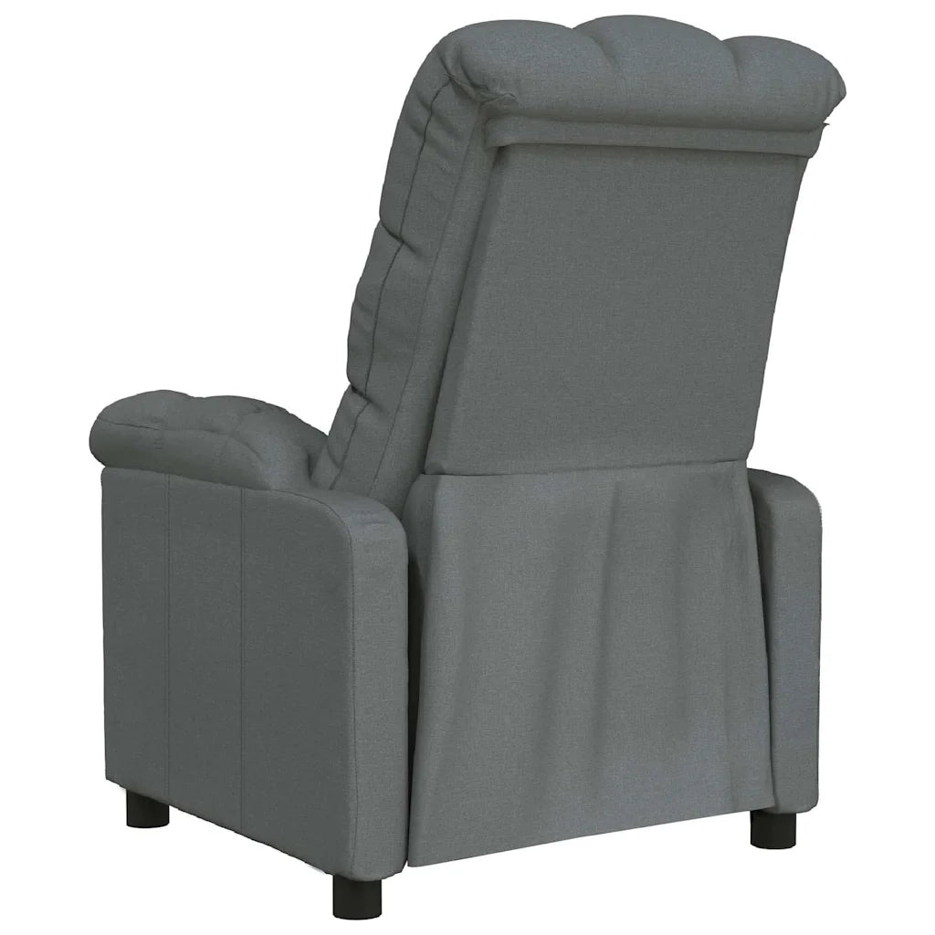 Divano Sedia-Poltrona Reclinabile in Tessuto Grigio Scuro 486817