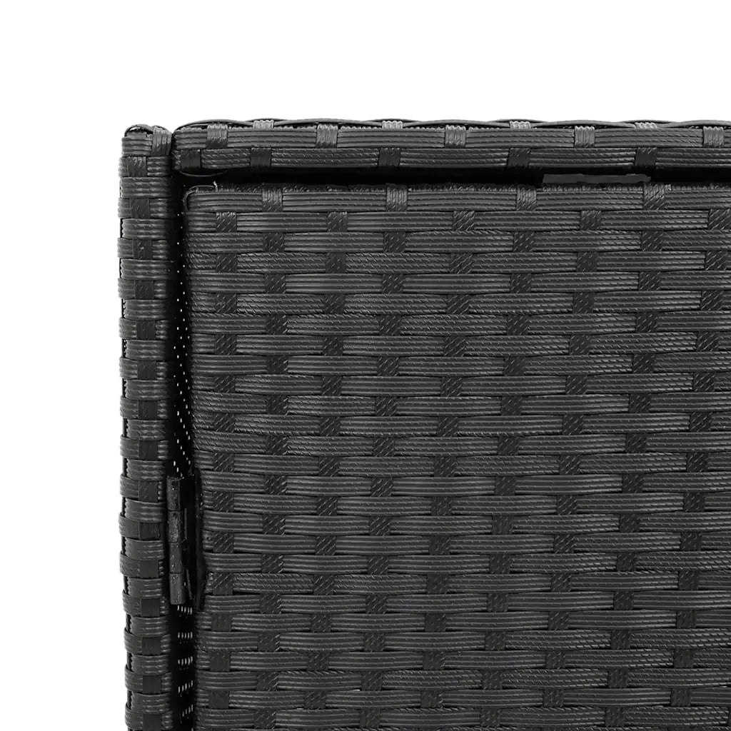 Armadietto Portaoggetti da Giardino Nero 55x59x69cm Polyrattan CFW5208763