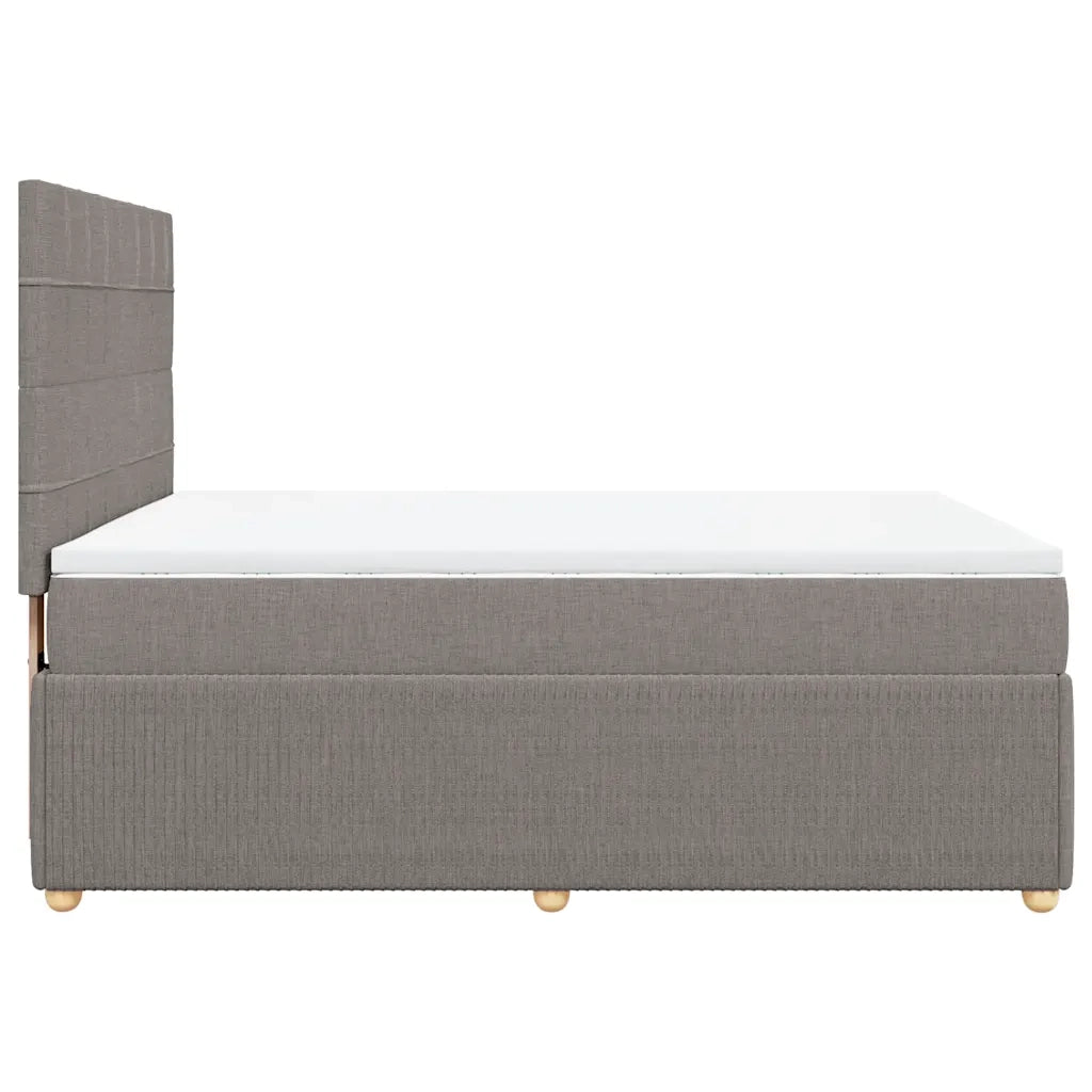 Giroletto a Molle con Materasso Tortora 140x190 cm in Tessuto 3294355
