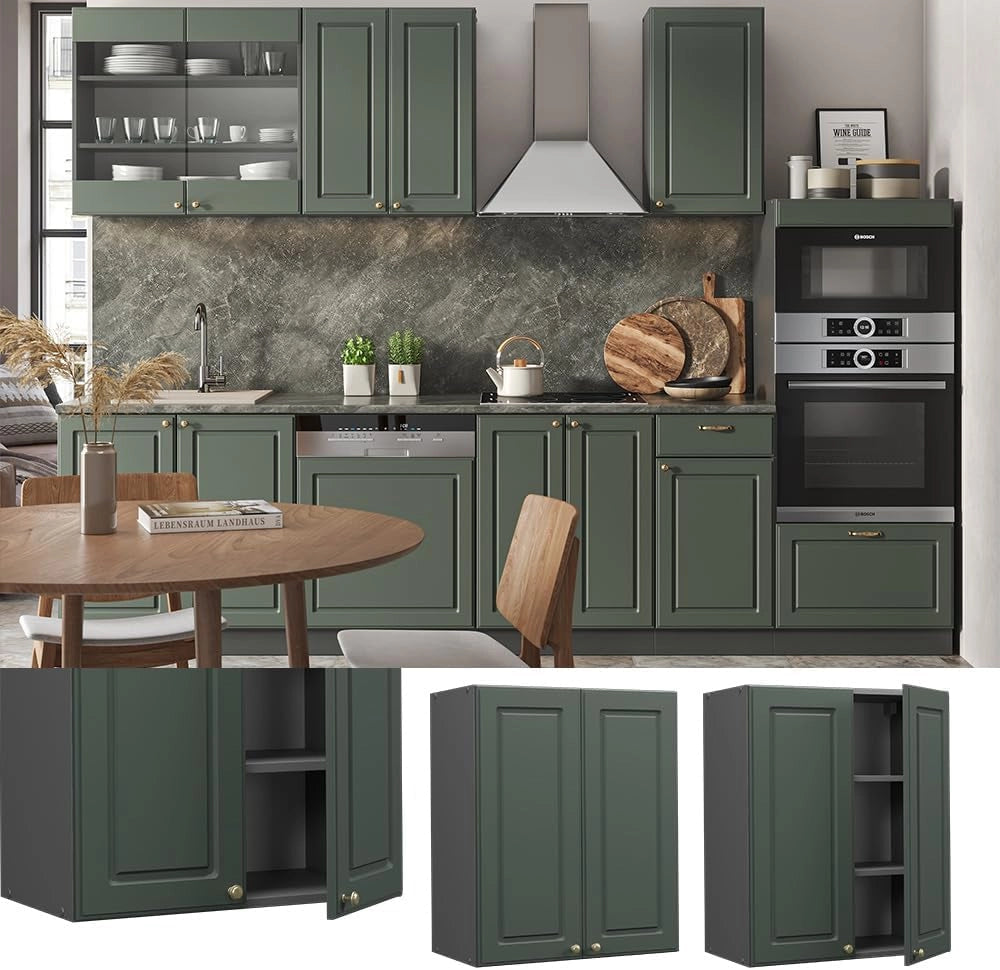 Pensile da cucina Fame-Line, Verde-oro Country House, 60 cm, per la combinazione con altri moduli della serie Fame-Line