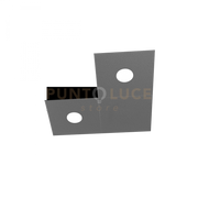 ECCENTRIC APPLIQUE-PLAFONIERA 2 LUCI + 1 DECORATIVO GRIGIO ANTRACITE 1156-2L1D-GA