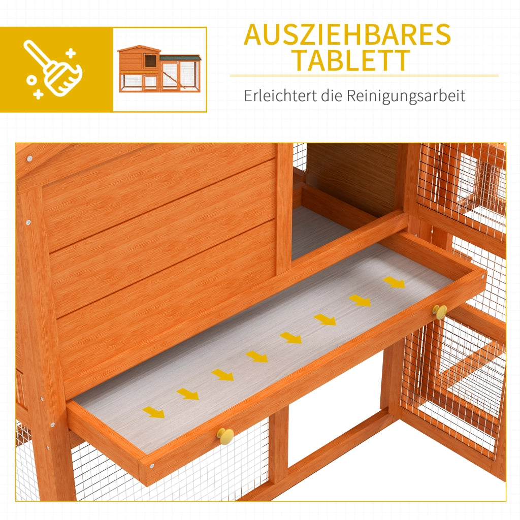 Gabbia per animali piccoli da esterno ¨C Xylo ¨C Legno massello arancione 150x45x85cm