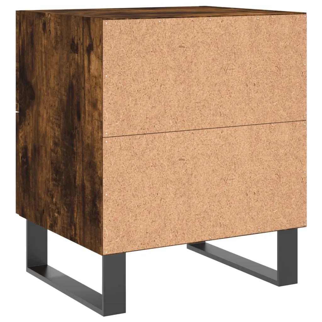 Comodino-Tavolino da notte Rovere Fumo 40x35x47,5 cm in Legno Multistrato 503435