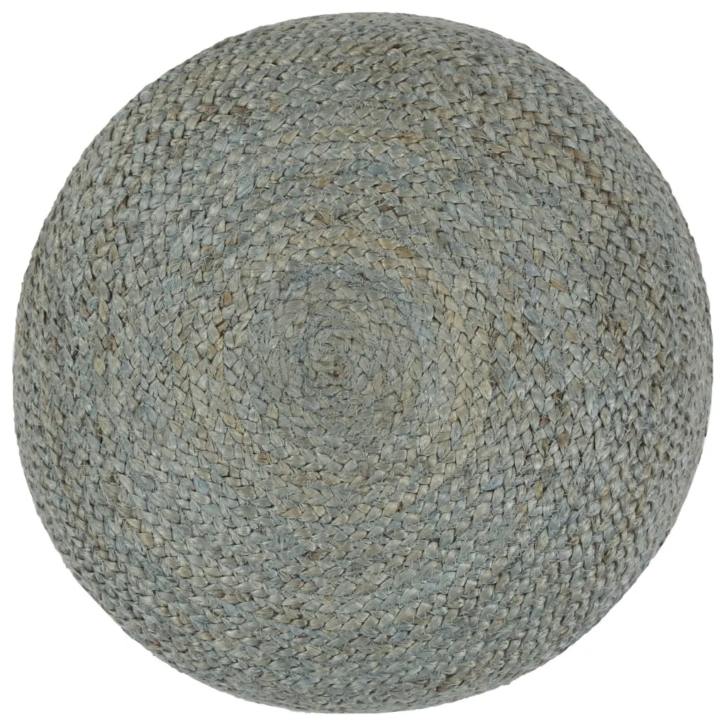 Pouf Lavorato a Mano 45x30 cm Verde Oliva in Juta cod mxl 68580