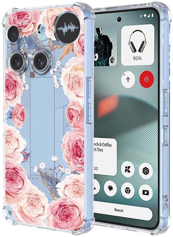 Casella di protezione shockresistente - trasparente - ultraduratura - in silicone - elegante - compatibile con Nothing Phone (3) - custodia per telefono