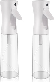 Set di flaconi per capelli, confezione da 2 pezzi, flaconi da 300 ml, atomizzatore, bottiglie d'acqua, barbiere, flaconi, spray a nebbia ultra fine per piante, giardino, acconciature (trasparente)
