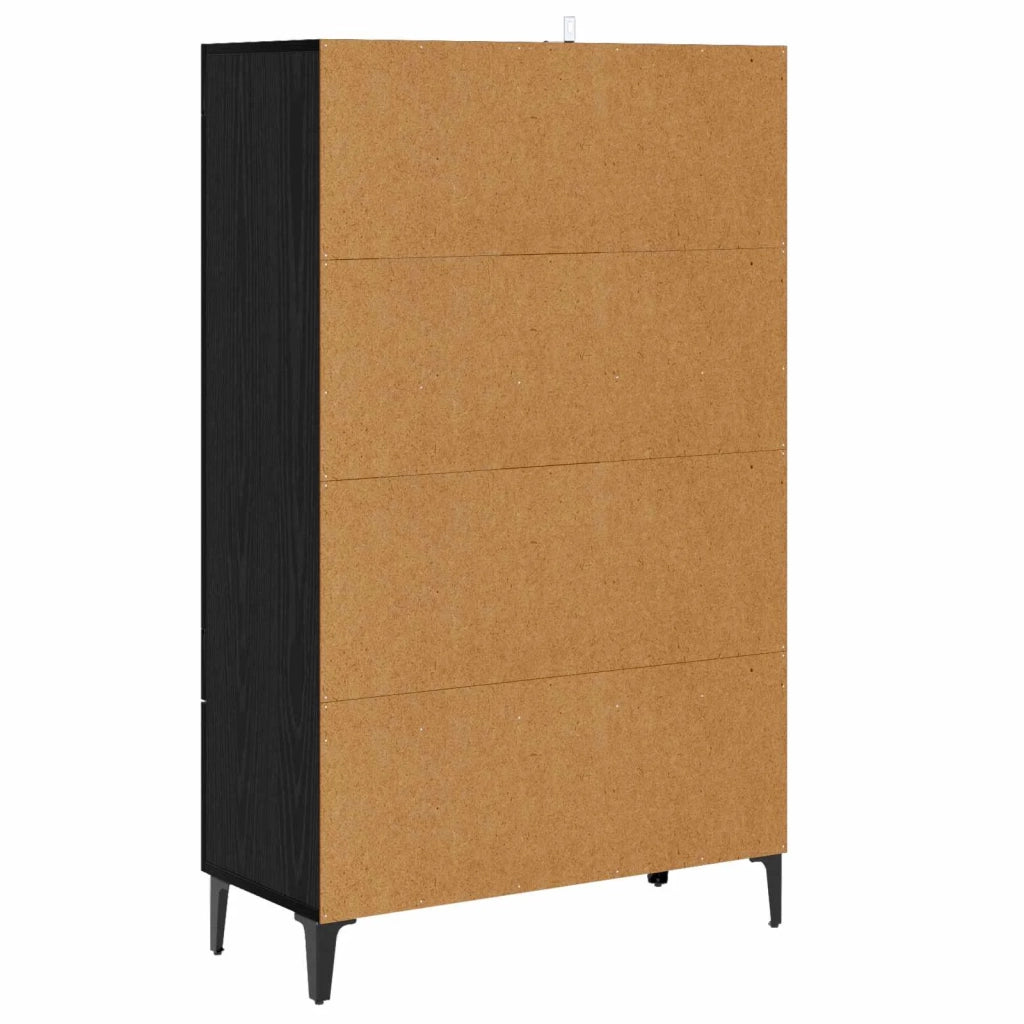 Credenza Rovere Nero 70 x 31 x 115 cm Legno ingegnerizzato 8009859
